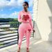 Women's Clothing Sexy Fashion Print Sports Two Piece Suit_ecoleips.com