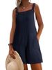 K Fashionable And Casual Solid Color Shoulder Strap, Wide Leg Short Style, Versatile And Loose Fit For Women_ecoleips.com
