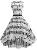 Floral Print Summer Dress Women Sleeveless Tunic Elegant Vintage Dress Belt Party Dresses Casual Sundress Vestido_ecoleips.com