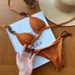 Women's Clothing Three Point Halter Neck Straps Sexy Backless Low Waist Bikini Solid Color Split Swimsuit_ecoleips.com