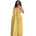 Women's Clothing Elegant Halter Neck Ruffle Suspender Dress For Women Spring European American Style Floral Print Three Dimensional Sleeveless_ecoleips.com