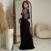 Voya Voya Women's European And American Women's Fashion New Style Stylish Slim-fit Spliced Rhinestone Slit_ecoleips.com