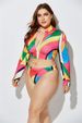 laceup printed bikini set multicolor plus size swimwear for women (beach sisters collection)_ecoleips.com