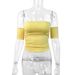 Women's Clothing Hot Selling Strapless Tube Top With A One Shoulder Neckline Wrap Top Summer Sexy Bottoming Top_ecoleips.com
