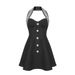 Elegant Black Bandage Dress – One-Shoulder Beaded Embroidery Bodycon Dress For Party, Evening & Cocktail (XS/S/M/L/XL)_ecoleips.com