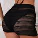 Women's Clothing Solid Color Sexy Mesh Four-angle Swimsuit Sports Beach Bikini Swimsuit_ecoleips.com