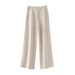Suitable For All Seasons Women's Fashion 2024 Summer New Elegant Linen Casual Wide-Leg Pants_ecoleips.com