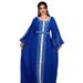 Women's Clothing Hot Diamond Long Skirt Chiffon Puff Sleeve Dress With Belt_ecoleips.com