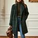 Aria Basics Aria Basics Cross-Border 2025 European And American Style Retro Plaid Casual Elegant Mid-Length Lapel C Women Woolen_ecoleips.com