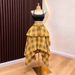 Women's High Waist Plaid Layered Asymmetrical Midi Skirt - Summer Fashion Trend_ecoleips.com