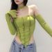Aria Basics Aria Basics Cross-border 2022 European And American Style Autumn New Women's Clothing, Solid Color Slim-fit Cropped Fashionable_ecoleips.com