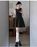 High Sense Daughter Wind Waist Dress, Socialite Bottom Sleeveless Vest Skirt A Word Small Black Dress Short_ecoleips.com
