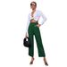 Voya 2026 Summer New Arrival: And Instagram Best-Selling Women's Simple Waist-Cinching Straight-Leg Nine-Tenths Versatile Casual Pants_ecoleips.com