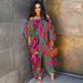 Women's Clothing ZQK2558 Hot sale sexy slim backless hook flower print large size jumpsuit_ecoleips.com