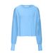 Women's American Style Loose Fitting Long Sleeved Backless Top Youthful Cutout Short round Neck T-Shirt Casual Fashion_ecoleips.com