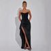 Women's Clothing Autumn And Winter New Women's Clothing Temperament Sexy Sequin Tube Top Vest High Waist Split Skirt Suit Female_ecoleips.com