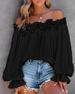 2024 Early Spring Hot-Selling New Elegant Style Casual Ruffled Off-Shoulder Long-Sleeve Shirt For Women_ecoleips.com
