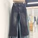 2026 Early Spring New European American R&13 Style Black And Gray Mid-low Waist Slightly Stretchy Cropped Flared Jeans_ecoleips.com