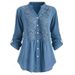 2025 New Women's Long Sleeve V-neck Blouse Plus Size Lace Shirt_ecoleips.com