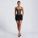New Lace Trimmed Wrap Dress – Floral Strappy Bodycon Mini Dress (Black/Burgundy, S-XL)_ecoleips.com