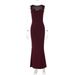 Women's Clothing 2025 Spring/Summer New Fashionable Elegant Slim-Fit Square-Neck Sleeveless Waist-Cinching_ecoleips.com