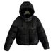 Women's Denim Patchwork Puffer Jacket Winter New Thickened Short Loose Fit Detachable Hood Casual Coat_ecoleips.com