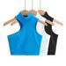 Voya Black High-necked Asymmetrical Design Camisole, Tight-fitting, Stretchy, Sleeveless, Off-shoulder, Inner-layer Tank Top,_ecoleips.com