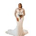 White Wedding 2026 New Elegant Long Sleeve Slim Dress Birthday Party Host Evening Gown_ecoleips.com
