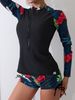 Women's Clothing Front Chest Zipper Two Piece Casual Cross Border Long Sleeved Conservative Split Swimsuit Women Swimsuit_ecoleips.com