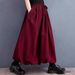 High Waisted Midi Skirt plus Size Women Loose Fit Flattering Solid Color Tie up a Line Full Skirt for 200 Lbs_ecoleips.com