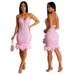 Women's clothing sexy suspender hot diamond dress for women_ecoleips.com