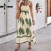 2024 European And American New Fashion Hot-Selling Women's Beach Vacation Style Printed Strapless Dress_ecoleips.com