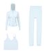 Women's Three Piece Sports Set Hooded Jacket U Back Bra Fitness Yoga Outfit Cropped Pants_ecoleips.com