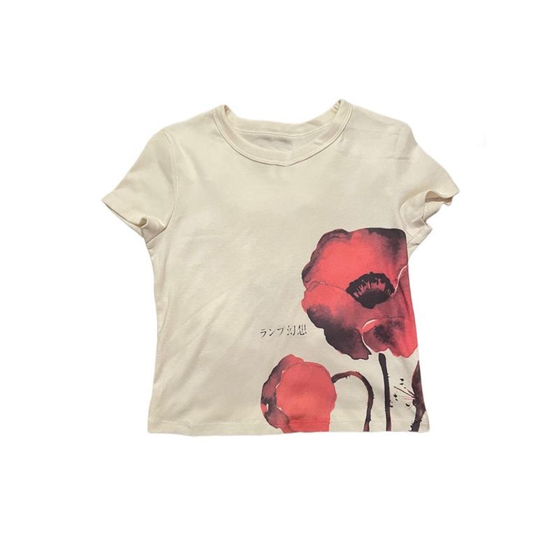 Y2K Korean Pop Summer Baby T-Shirts Emo Aesthetics Streetwear Gothic Harajuku Print Women's Fashion Top_ecoleips.com