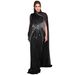 Women's Clothing Fashion Temperament Hip Sexy Mesh Hot Diamond Dress_ecoleips.com