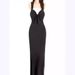 Women's Long V Neck Dress Slim Fit Backless Hollowed out Slit Tie up Summer Sexy Ins European American Cross Border Style_ecoleips.com