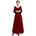 Velvet Long-sleeve Toast Dress For Bride, 2026 New Model, Wedding Engagement Homecoming Thank-you Banquet Burgundy_ecoleips.com