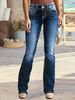 Women's Slim Fit Stretch Denim Jeans – High Waist Comfortable Casual Jeans With Embroidery Detail_ecoleips.com