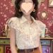 Women's Short-sleeve Shirt With A High-end, Light-luxury, Youthful And Stylish Look, 2025 European Hot-selling Blouse,_ecoleips.com