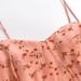 2024 Summer New Women's European And American Resort Style Casual Strap Short Skirt Floral Ruched Camisole Dress_ecoleips.com