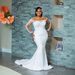 Elegant French Style Light Wedding Dress Sophisticated Lace Detailing Fitted Mermaid Silhouette High Waist Natural Ethereal Feel_ecoleips.com