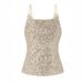 Women's Sequin V-Neck Sleeveless Camisole Top for Party Night out Versatile Styling Flattering Silhouette plus Size Clothes_ecoleips.com