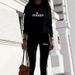 Women's Oversized Hoodie & Jogger Set - Cozy Fleece Loungewear With Heart Print, Loose Fit Sweatsuit For Yoga, Running Errands & Casual Streetwear_ecoleips.com
