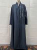 Muslim Outerwear New British Retro Motorcycle Embroidered Jacket Long Robe Trench Coat Polyester Muslim Outerwear For Women_ecoleips.com