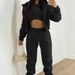 Women's Three Piece Suit European And American Style Velvet Hooded Sweatshirt And Trousers Sports Fashion Leisure Winter Wear Complete Set_ecoleips.com