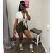 Women's Clothing Summer New Fashion Street Shooting Slim Solid Color Lace Short Tops_ecoleips.com