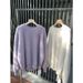 Women's Oversized Fluffy Mohair Sweater Winter Warm Thick Knit Pullover Soft Cozy Round Neck Loose Fit Korean Style Casual Tops_ecoleips.com