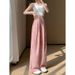 Suitable For All Seasons For Women Summer 2025 New Style Draped Loose Tie-Dye Cotton Linen Wide-Leg Ice Silk Sun Protection Cool Pants_ecoleips.com