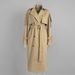 Aria Basics Aria Basics Cross-Border Long Trench European And American Style 2025 Autumn Winter Pure Cotton Vintage Loose Coat With Tie Waist_ecoleips.com