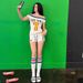 Summer Street Style Retro Jersey T-Shirt Women's Off-Shoulder Short-Sleeved Top with Letter Print European AmericanInspired Pure Sexy Hot Girl Fashion_ecoleips.com